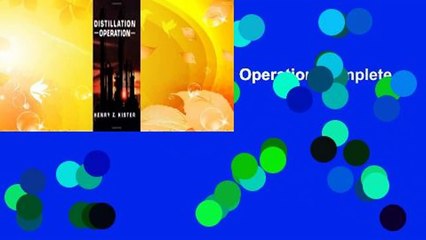 About For Books  Distillation Operation Complete