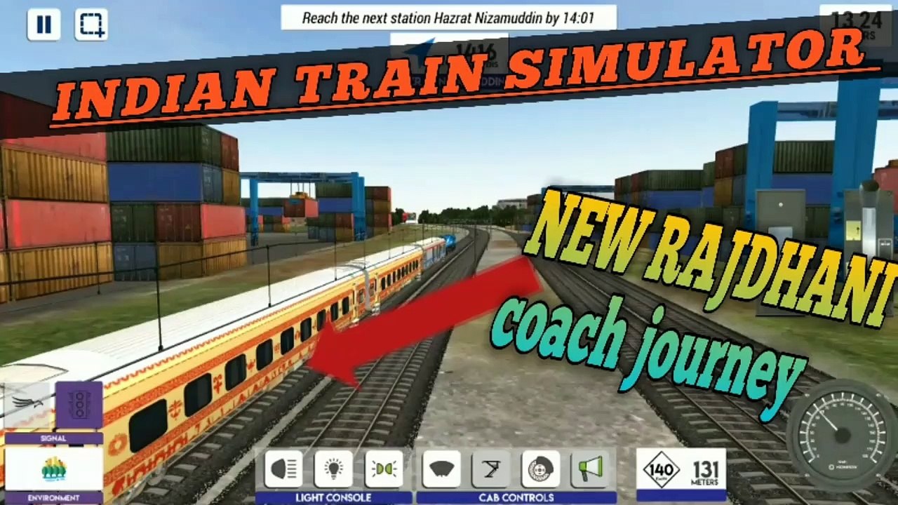INDIAN TRAIN SIMULATOR | NEW UPDATE | NEW  RAJDHANI COACH  |  journey  |  palwal to HAJRATNIJAMUDIN