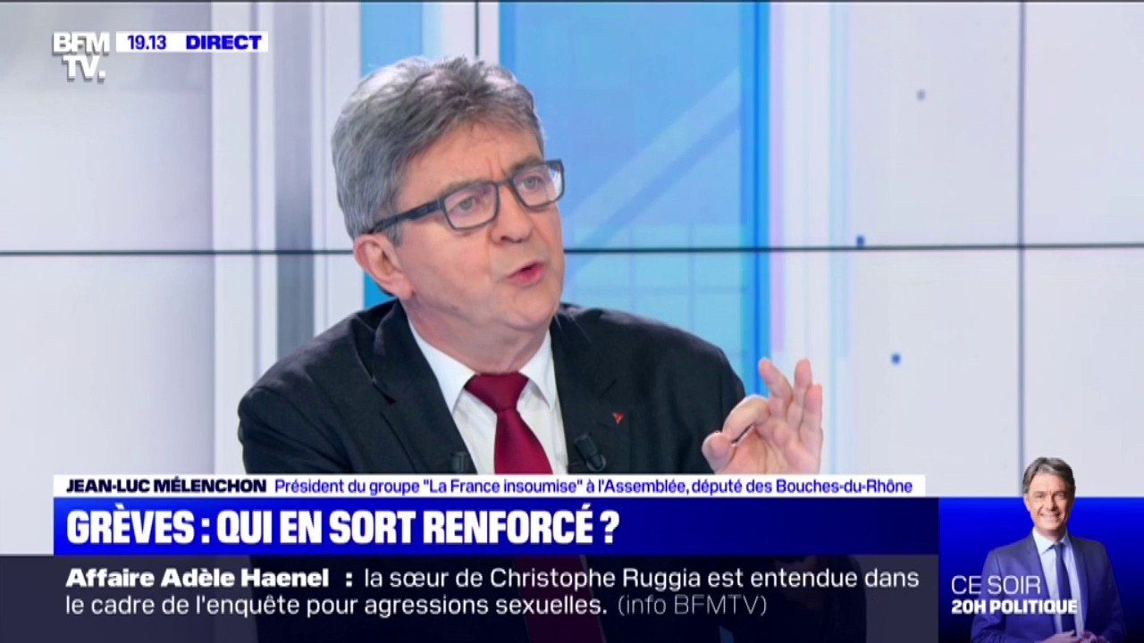 Jean-Luc Mélenchon interpelle la direction de la RATP et la SNCF: "N'infligez pas aux grévistes une feuille de paie à 0"
