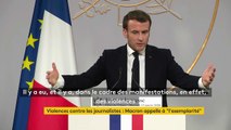 Violences policières contre les journalistes : Emmanuel Macron appelle les forces de l'ordre à 