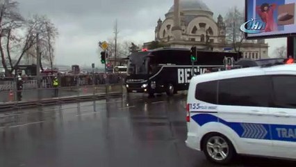 Beşiktaş kafilesi, stada geldi