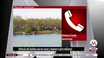 Vehículo de Sedena cae en canal y mueren cuatro militares en Reynosa