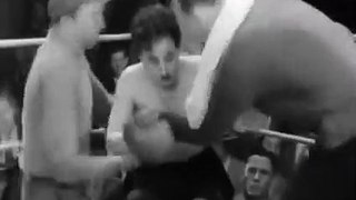 Charlie chaplan  in the boxing match very funny