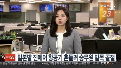일본발 진에어 항공기 흔들려 승무원 발목 골절