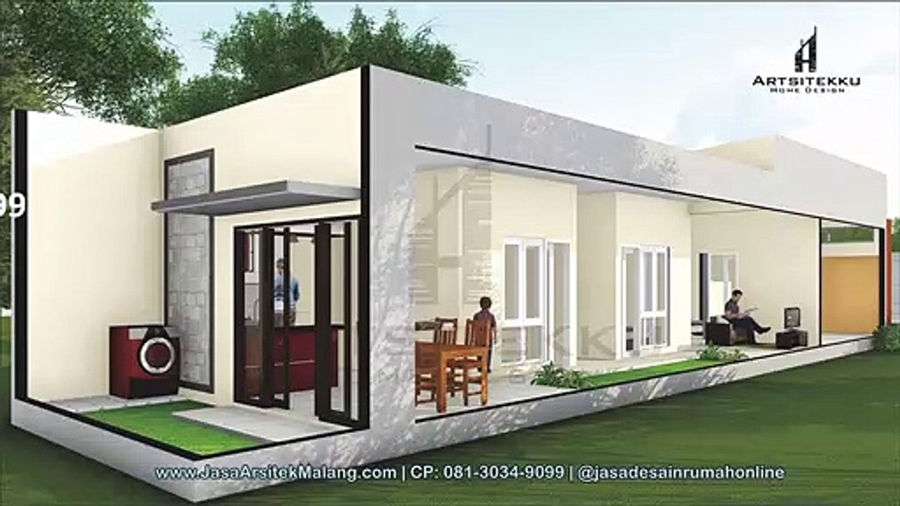 CALL / WA 0813 5828 2515 Rumah Minimalis Modern 1 Lantai Kediri