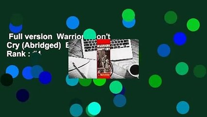 Full version  Warriors Don't Cry (Abridged)  Best Sellers Rank : #4