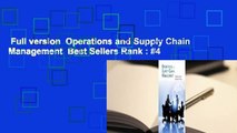 Full version  Operations and Supply Chain Management  Best Sellers Rank : #4