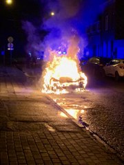 Incendie véhicule - rue Saint-Achaire Mouscron - janvier 2020
