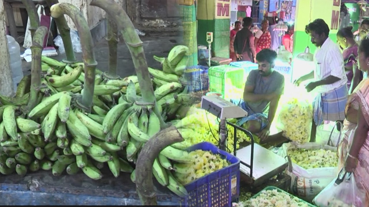 Pongal celebrations 2020 in Koyambedu market