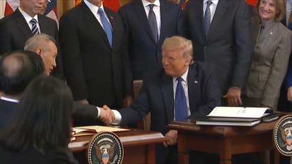 واشنطن وبكين توقعان المرحلة الأولى من الاتفاق التجاري