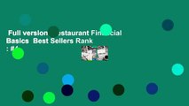 Full version  Restaurant Financial Basics  Best Sellers Rank : #4