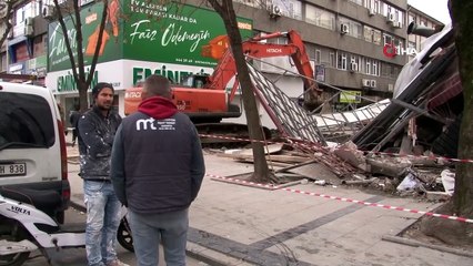 Esnaf, Sakarya’da binanın çöktüğü korku dolu anları anlattı