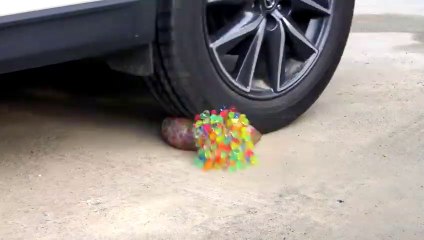 Crushing Crunchy & Soft Things by Car! EXPERIMENT CAR vs GIANT ORBEEZ WATER BALLOON