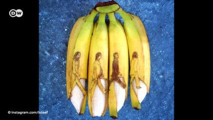 Arte feita com banana é sucesso nas redes sociais