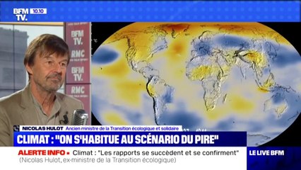 Contre le réchauffement climatique, "on en fait pas l'effort de guerre" estime Hulot