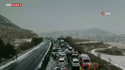 Çin’de kar zincirleme kazaya neden oldu