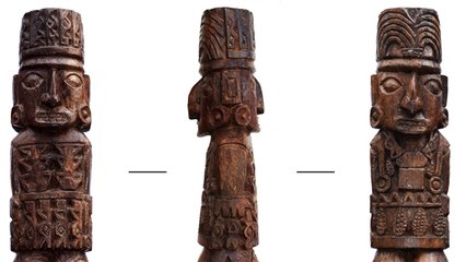 Revelan los colores del ídolo inca Pachacámac