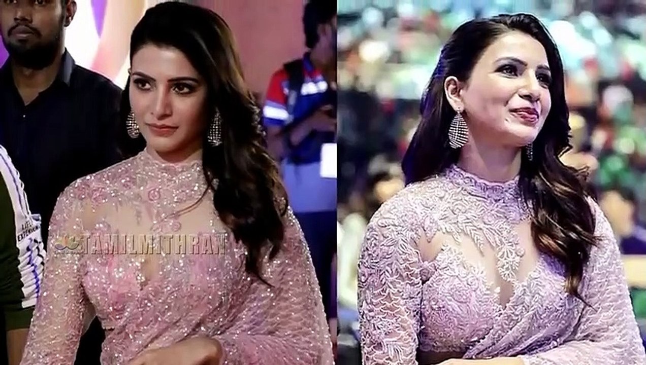 Samantha Shocking Transparent Yellow Dress | Zee Telugu Cinema Awards 2020 | சமந்தா