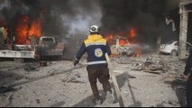More than 20 killed in air raids on towns in Syria's Idlib