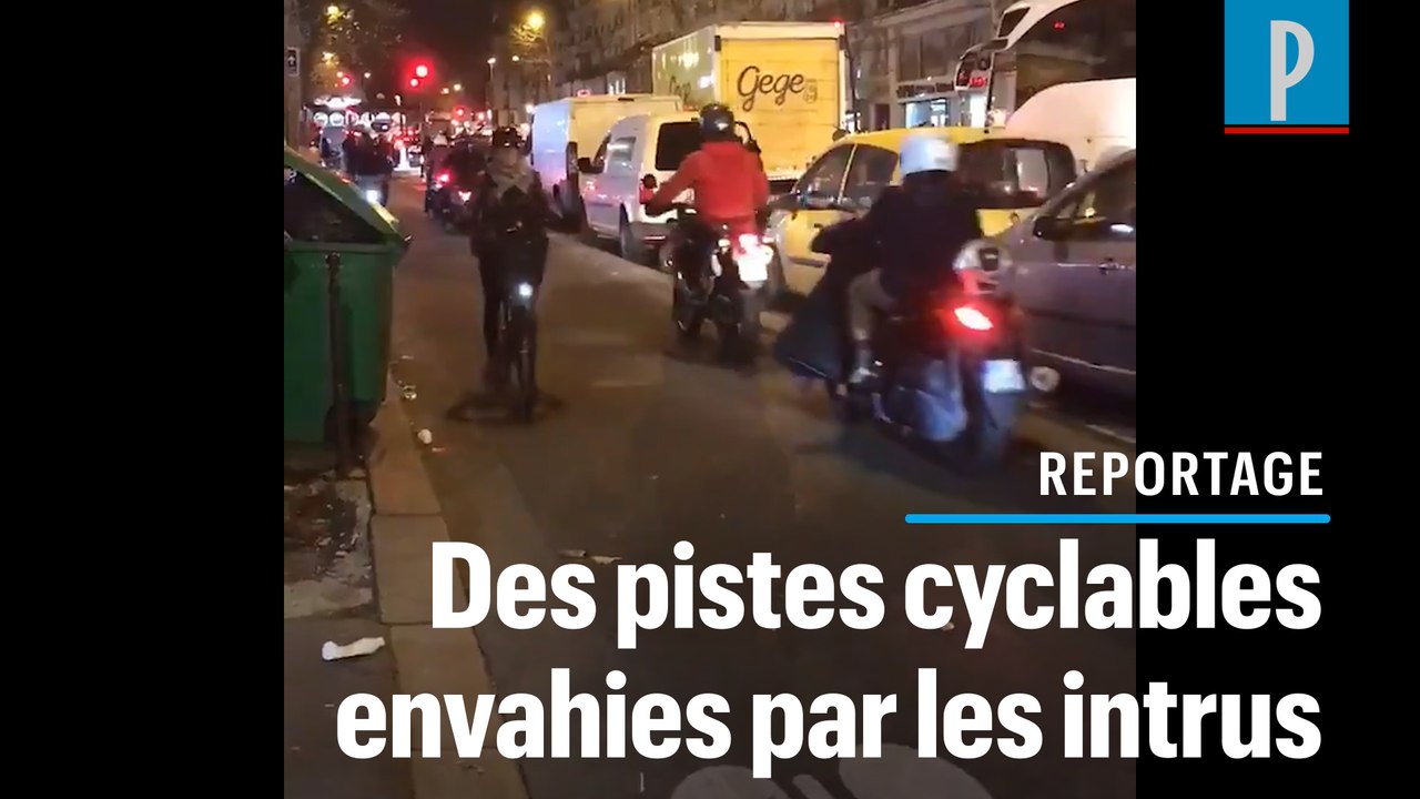 Scooters, camions, voitures... sur les pistes cyclables à Paris, on trouve de tout