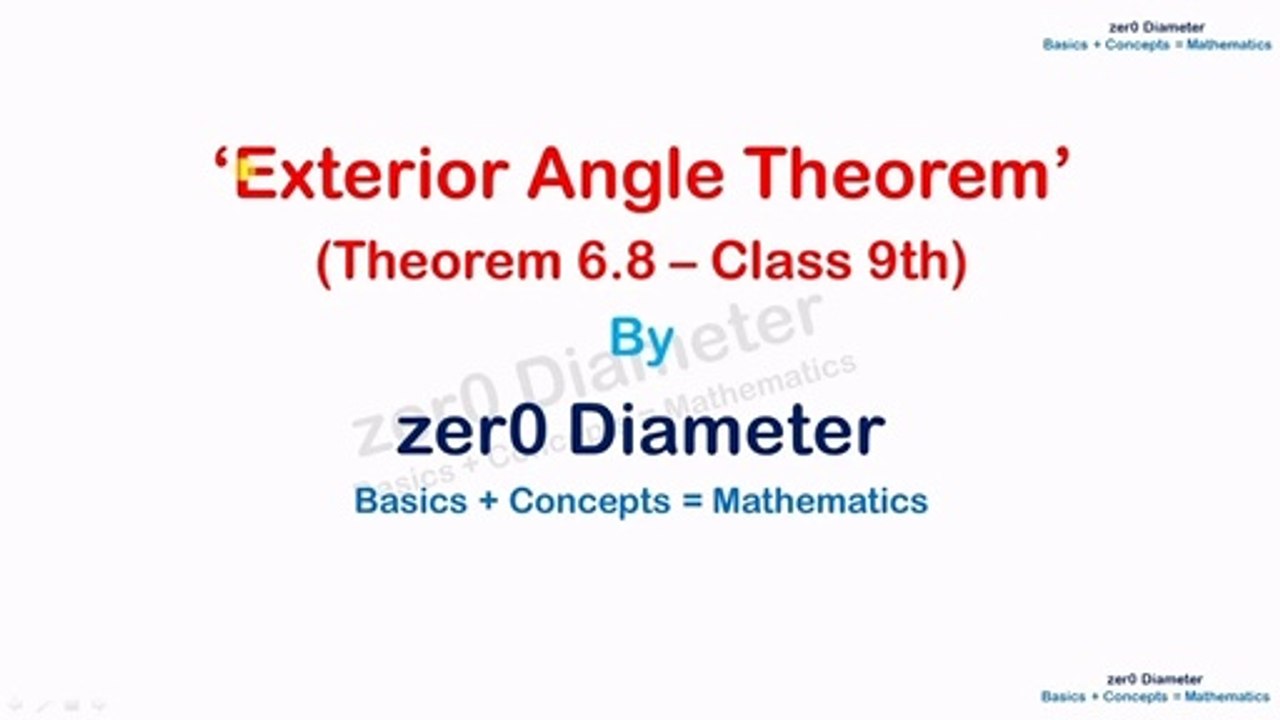 Exterior Angle Theorem