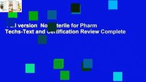 Full version  Non-Sterile for Pharm Techs-Text and Certification Review Complete