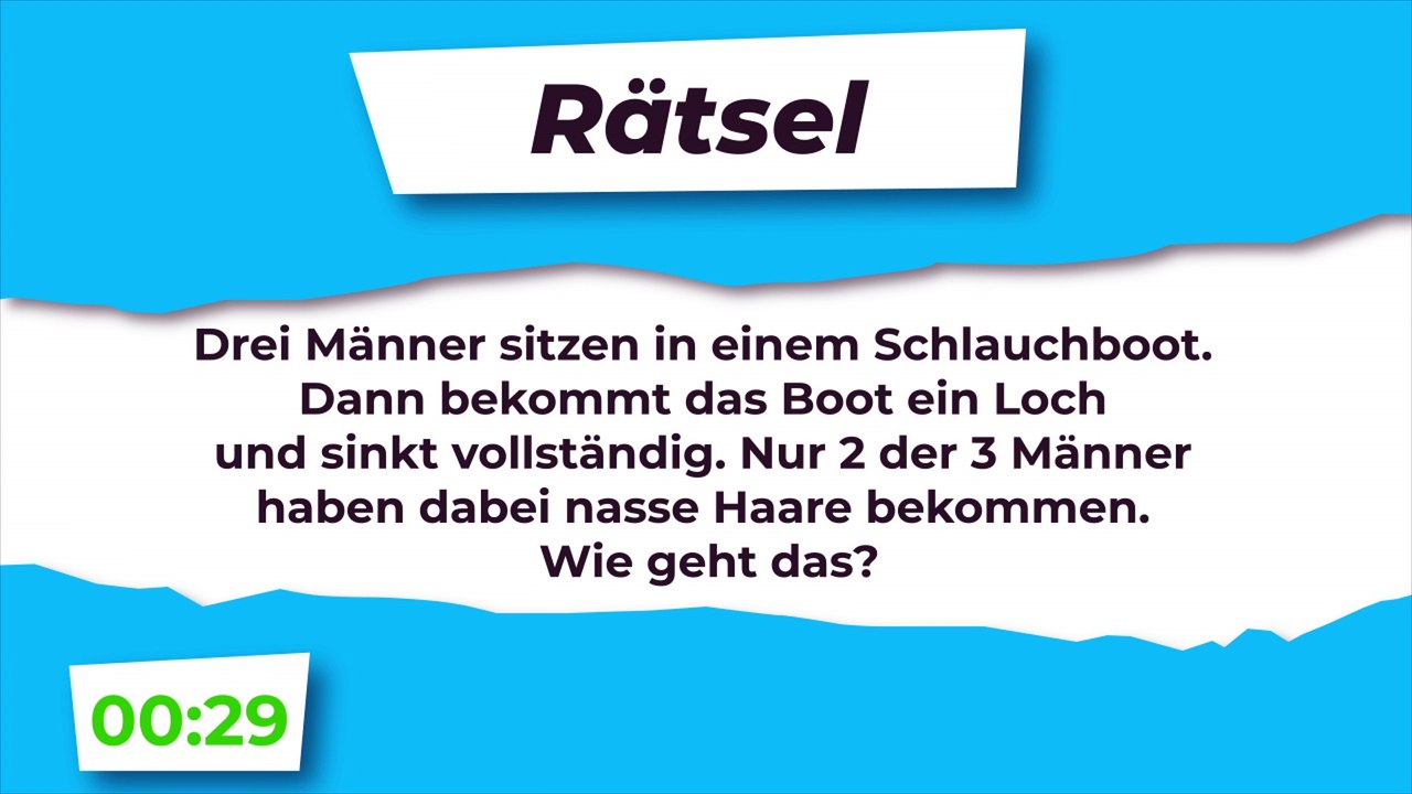 Rätsel: Das Schlauchboot