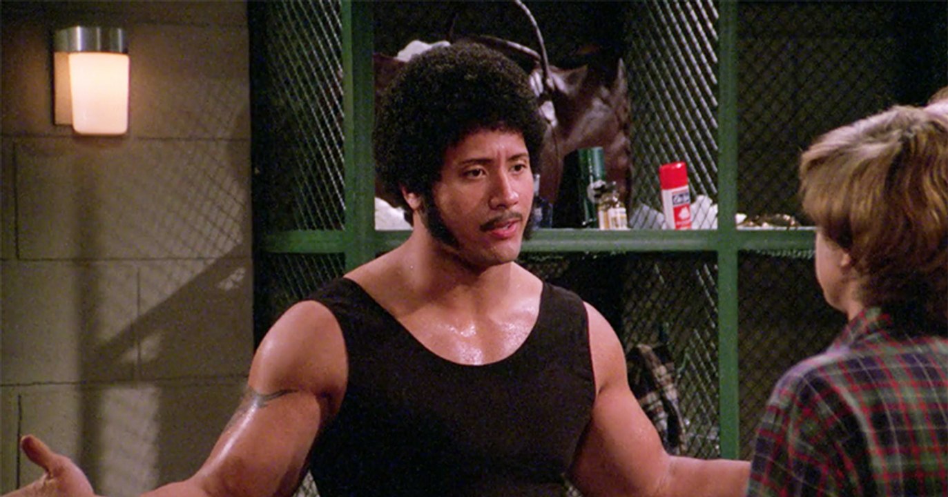 Dwayne Johnson in That 70's Show imitating his dad Rocky Johnson
