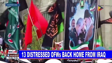 13 distressed OFWs back home from Iraq