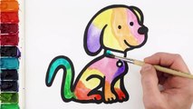 How to Draw a Cute Puppy for kids _ Simple animals drawing and painting for children [vd37gqnPzqY]