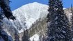 Avalanche consumes trees as it slides down Teton Pass