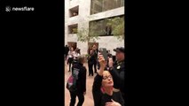 'Trump is guilty': Protestors swarm Senate house as Trump impeachment trial begins