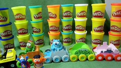 Yo Gabba Gabba Train brings Play Doh Surprise Eggs- Where is Plex's Friends?