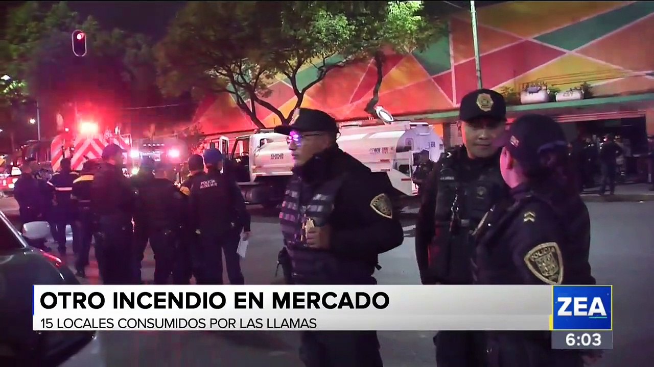 15 locales consumidos por incendio en el Mercado Morelos de la CDMX