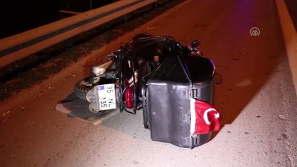 İzmir'de devrilen motosikletin sürücüsü öldü