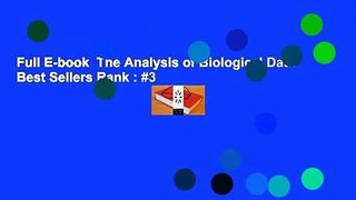 Full E-book  The Analysis of Biological Data  Best Sellers Rank : #3