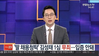 '딸 채용청탁' 김성태 1심 무죄…혐의 입증 안돼