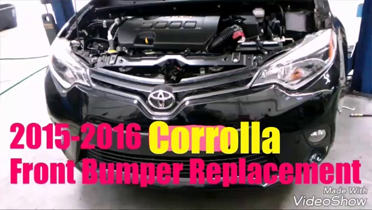 2015-2016 Corrolla Front bumper replacement_removal