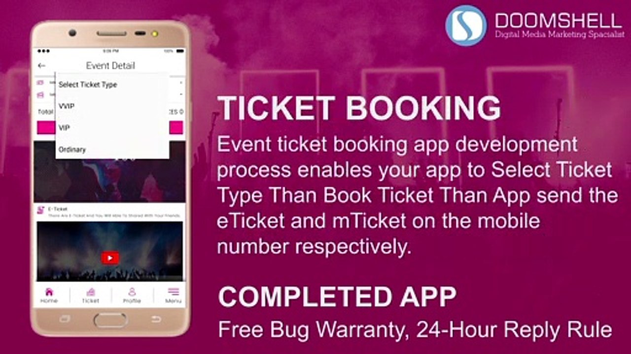 Development of Ticket Booking App