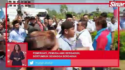 Pemerhati, pemuda AMK bergaduh, bertumbuk sehingga berdarah