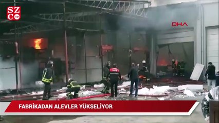 Samsun'da fabrika yangını