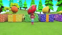 Baby Girl Learning Fruits Names With Magic Gift Boxes - Fruits for Kids with Cartoon Learning Videos