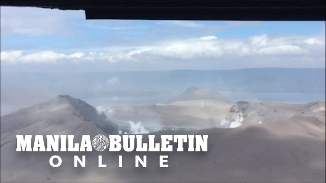 NDRRMC Exec. Director Ricardo Jalad conduct an aerial reconnaissance to survey the extent of damage of Taal eruption