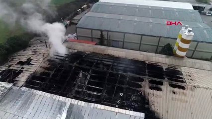Samsun'da bir fabrikadan alevler yükseliyor-4
