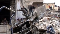 - İdlib kan ağlıyor- 19 kişinin ölümüne neden olan saldırıların ardından kent merkezindeki enkaz drone ile görüntülendi- Büyük tahribatın yaşandığı enkaz noktalarında çalışma başlatıldı
