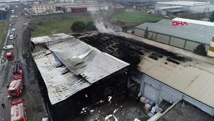 Samsun'da bir fabrikadan alevler yükseliyor-5