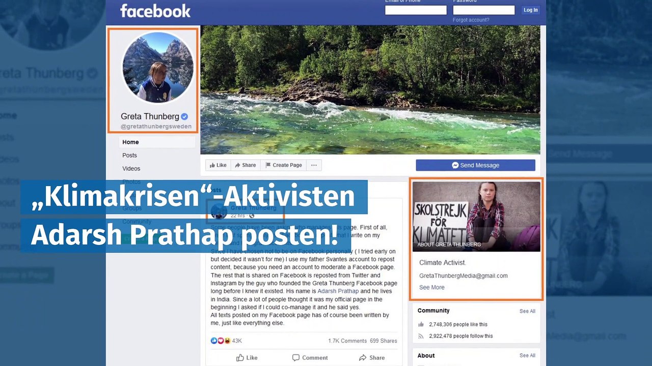 Facebook-Bug enttarnt Greta Thunberg