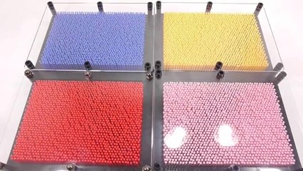 DIY How To Disassemble Colors 3D Pin Toy Learn Colors Slime Combine Kinetic Sand