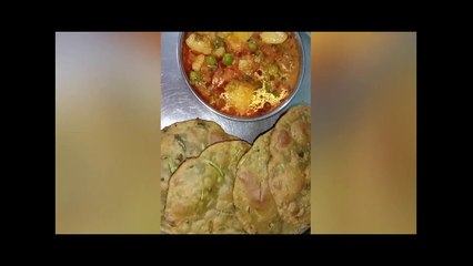 Methi ki puri# मेंथी की पूरी# आलू मटर के साथ बनाए #मेथी की पूरी