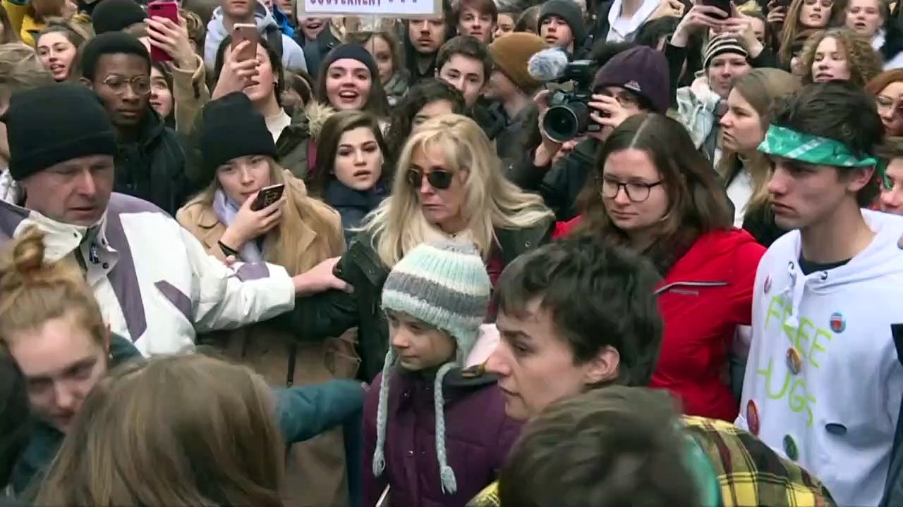 Greta Thunberg bei Klimaprotest in Lausanne